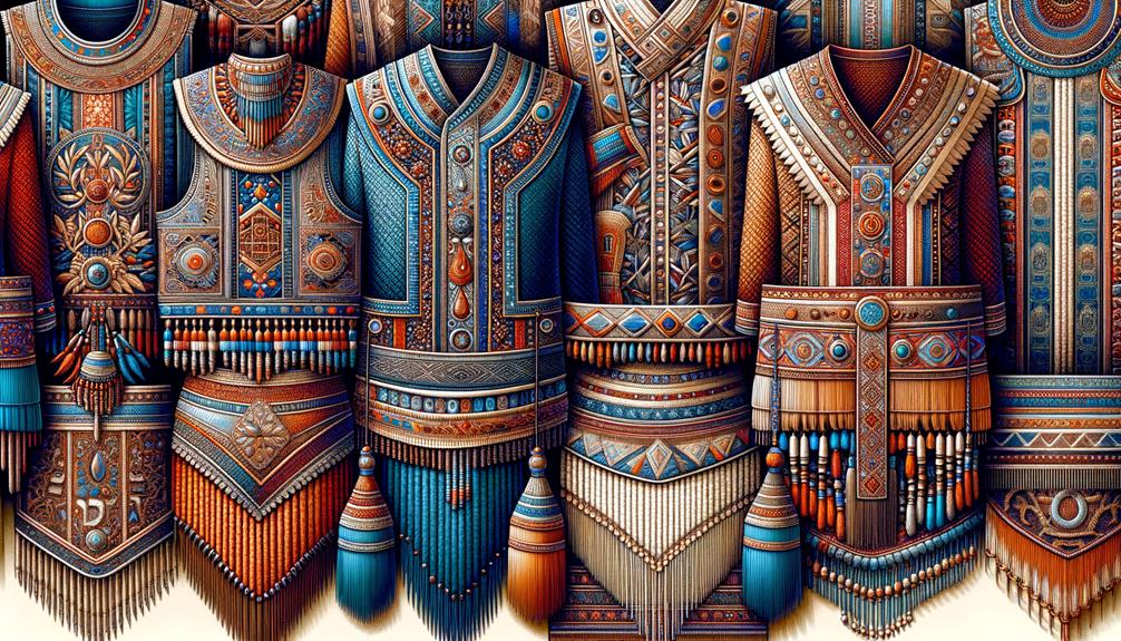 Clothing of Ancient Israel diverse textile patterns showcased