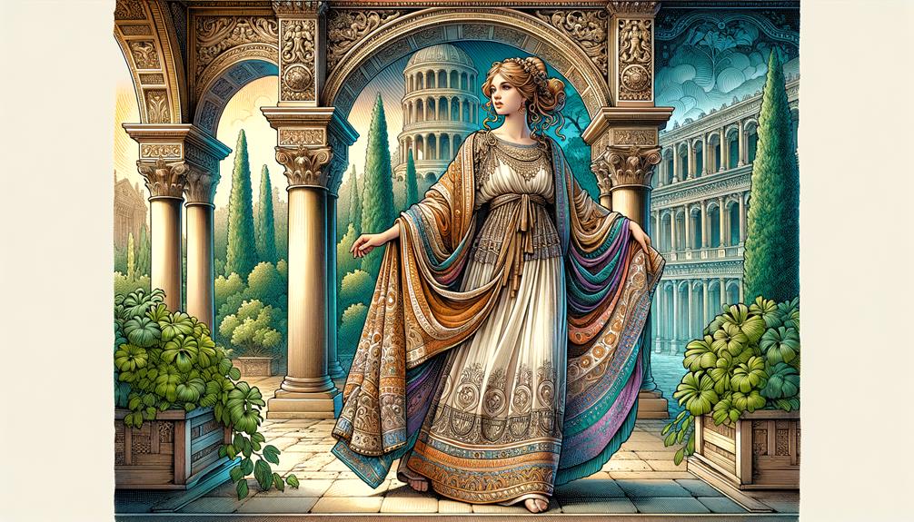 elegant roman garment fashion