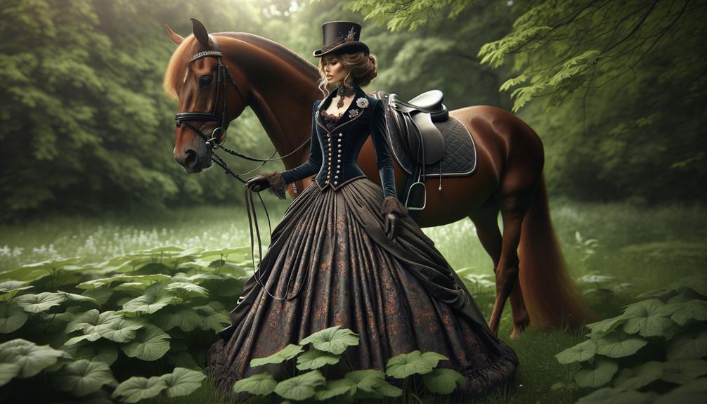 fashionable apparel for horseback riding