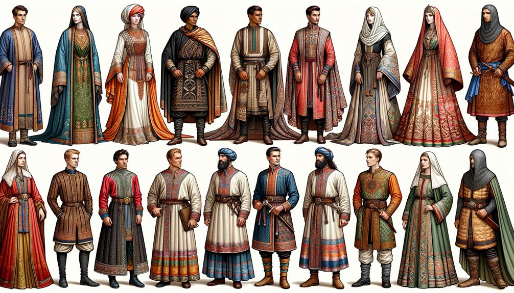 medieval fashion in regions