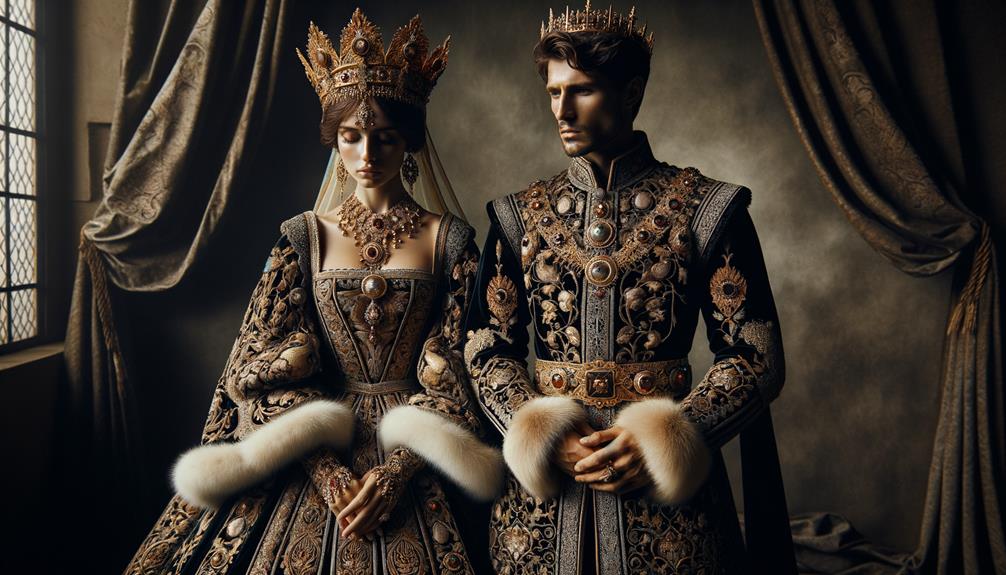 medieval wedding fashion details